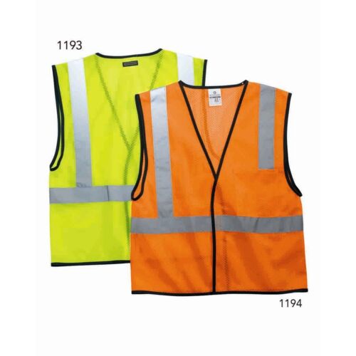 Unisex Economy Single Pocket Hook-and-Loop Mesh Vest Miniatura