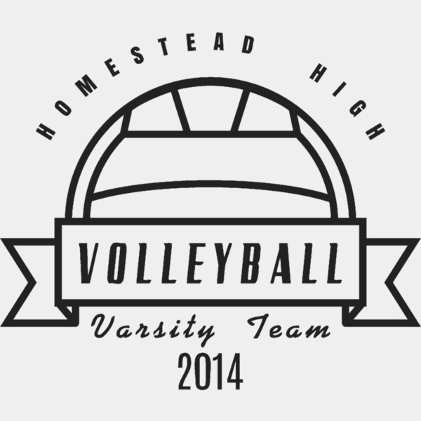 Volleyball Template DNT001 BW Miniatura