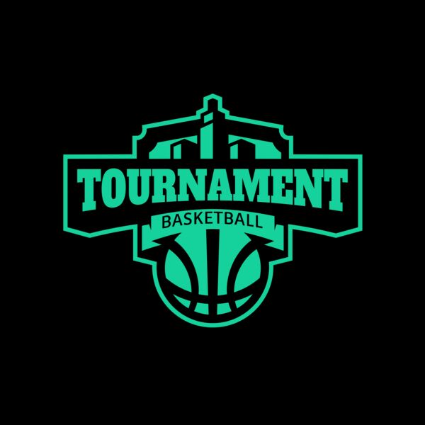 Tournament Basketball logo template Miniatura