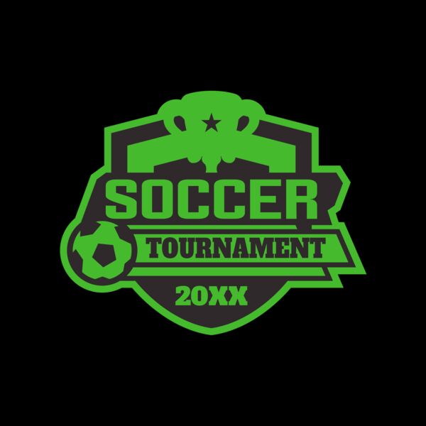 Soccer Tournament logo template 02 Miniatura