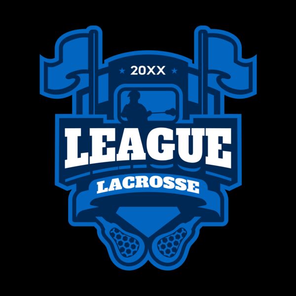 League Lacrosse Logo Template Miniatura