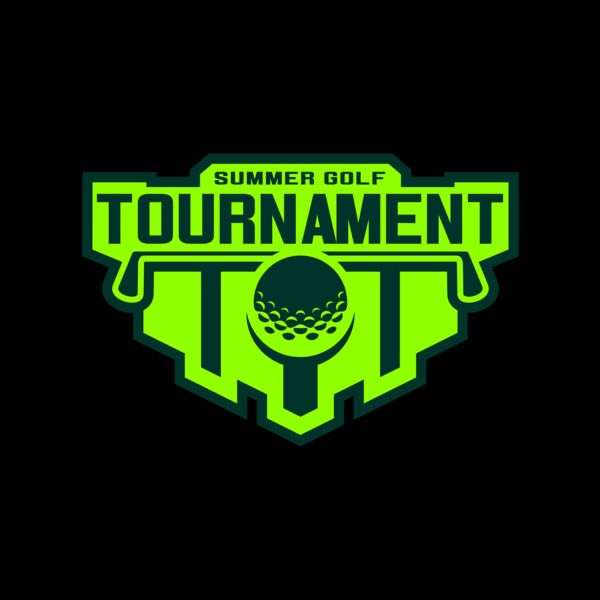 Tournament Summer golf logo template Miniatura