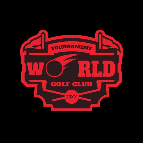 World Tournament Golf club logo template Miniatura