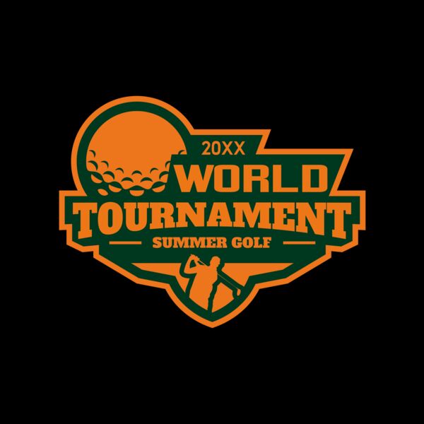 World Tournament Simmer Golf logo template Miniatura