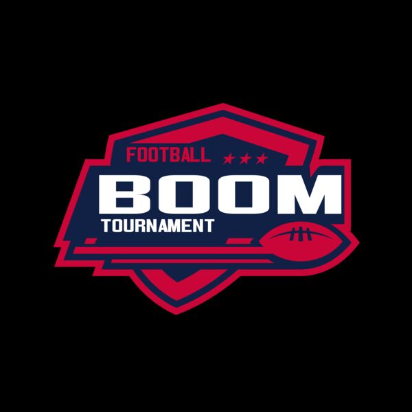 Boom Tournament Football logo template Miniatura