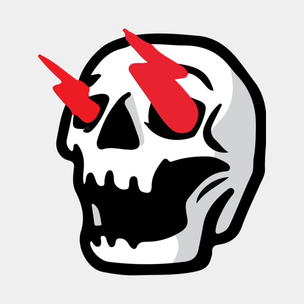 Elements Skull logo template Miniatura