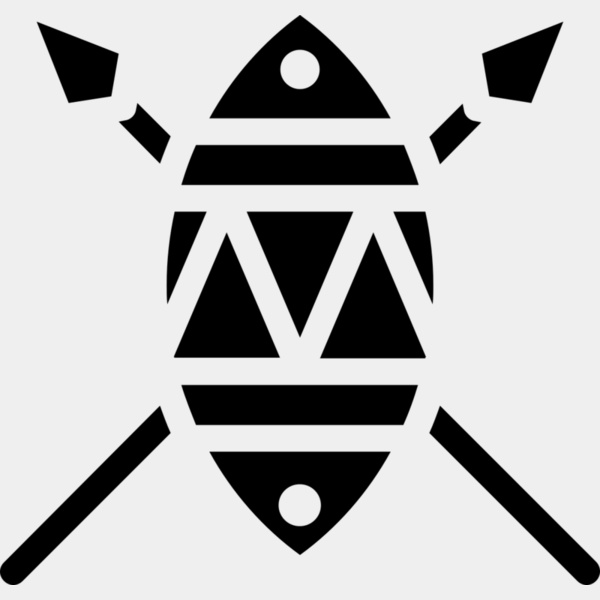 Maasai Shield & Spear Miniatura