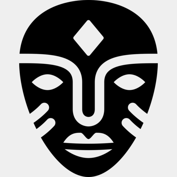 African Tribal Mask Miniatura