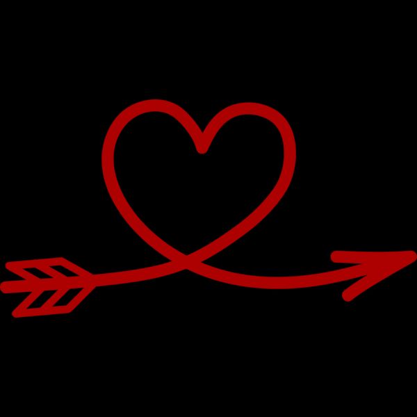 Red heart with arrow Miniatura