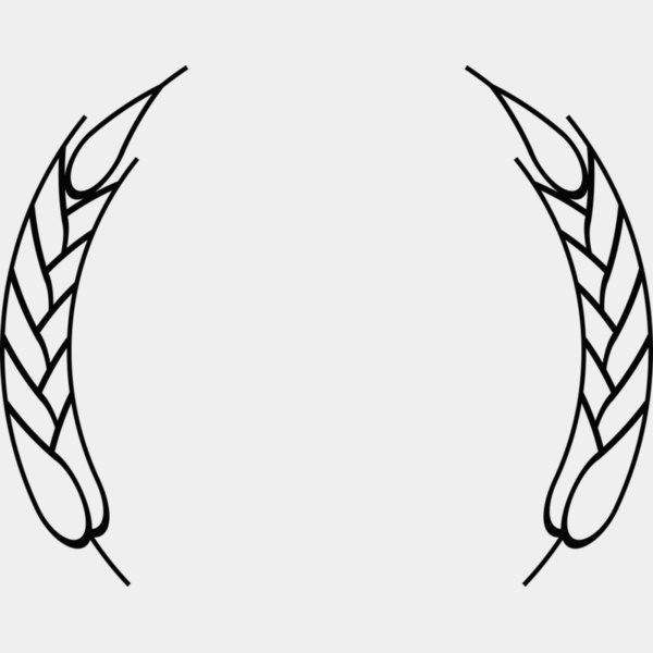 Wheat Laurel Half Wreath Thumbnail