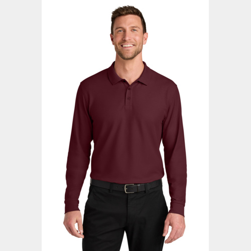 Wearever Signature Pique Long Sleeve Polo Miniatura