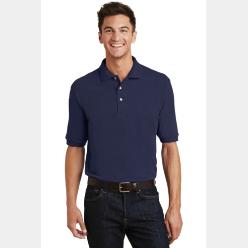 Heavyweight Cotton Pique Polo with Pocket Miniatura