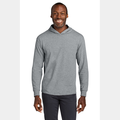 Classics Unisex Cotton Long Sleeve Hooded T Shirt Miniatura