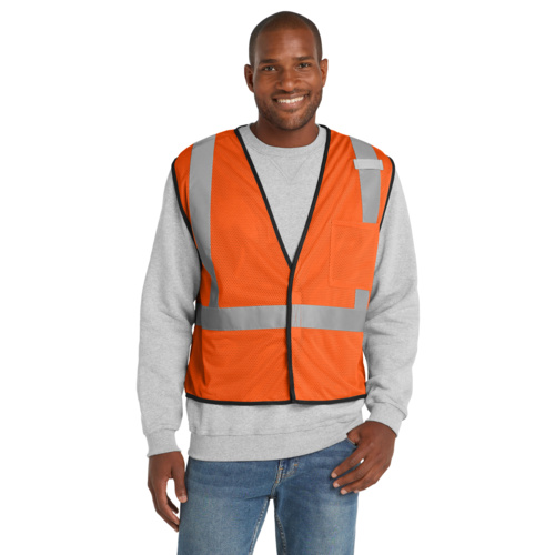 Ansi 107 Class 2 Economy Mesh One Pocket Vest Miniatura
