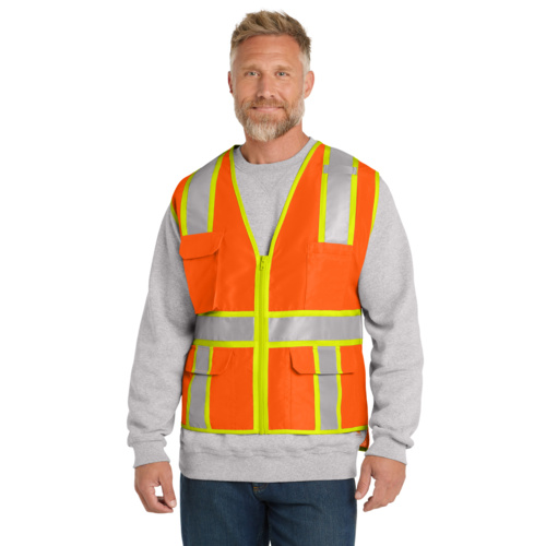 Ansi 107 Class 2 Surveyor Zippered Two Tone Vest Miniatura