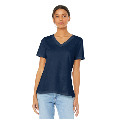 Women's Relaxed Jersey Short Sleeve V Neck Tee Miniatura