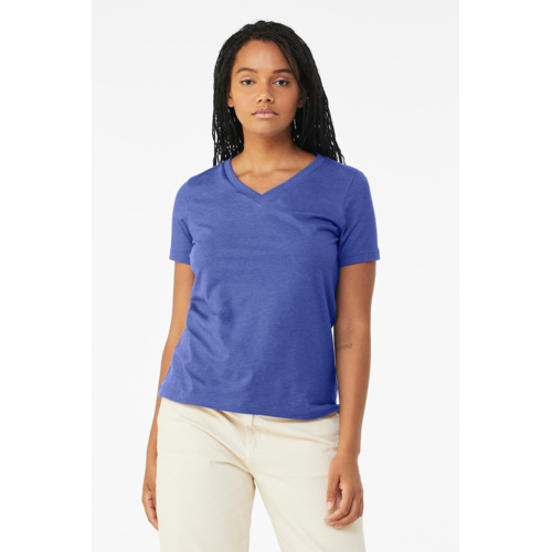 Women's Relaxed Heather CVC V Neck Tee Miniatura