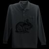 Long Sleeve Silk Touch Polo with Pocket Thumbnail
