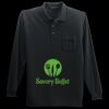 Long Sleeve Silk Touch Polo with Pocket Thumbnail