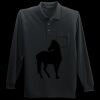 Long Sleeve Silk Touch Polo with Pocket Thumbnail