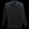 Long Sleeve Silk Touch Polo with Pocket Thumbnail