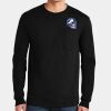 Ultra Cotton ® 100% US Cotton Long Sleeve T Shirt with Pocket Miniatura
