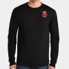 Ultra Cotton ® 100% US Cotton Long Sleeve T Shirt with Pocket Miniatura