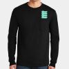 Ultra Cotton ® 100% US Cotton Long Sleeve T Shirt with Pocket Thumbnail