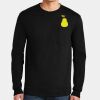 Ultra Cotton ® 100% US Cotton Long Sleeve T Shirt with Pocket Thumbnail