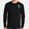 Ultra Cotton ® 100% US Cotton Long Sleeve T Shirt with Pocket Thumbnail